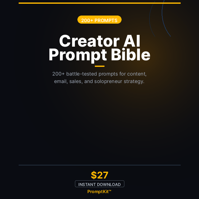 The Creator AI Prompt Bible — 200+ AI Prompts for Solopreneurs